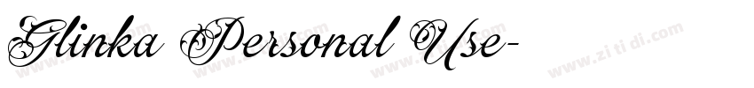Glinka Personal Use字体转换